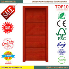 Panneau porte porte intérieure porte en bois en bois porte PVC